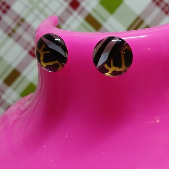 Handmade Silver Tone with Animal Print Earrings Fashion Jewelry #88 - Picture 2 of 7